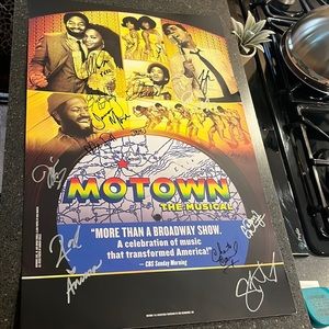 MOTOWN the musical signed by the cast 14’x22’ poster!